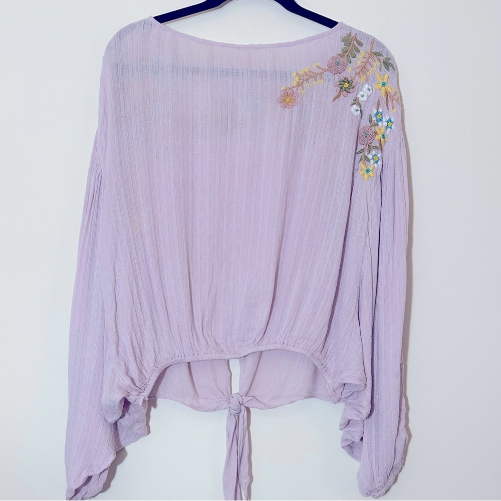 Free people up and away embroidered floral blouse size small - Picture 13 of 14